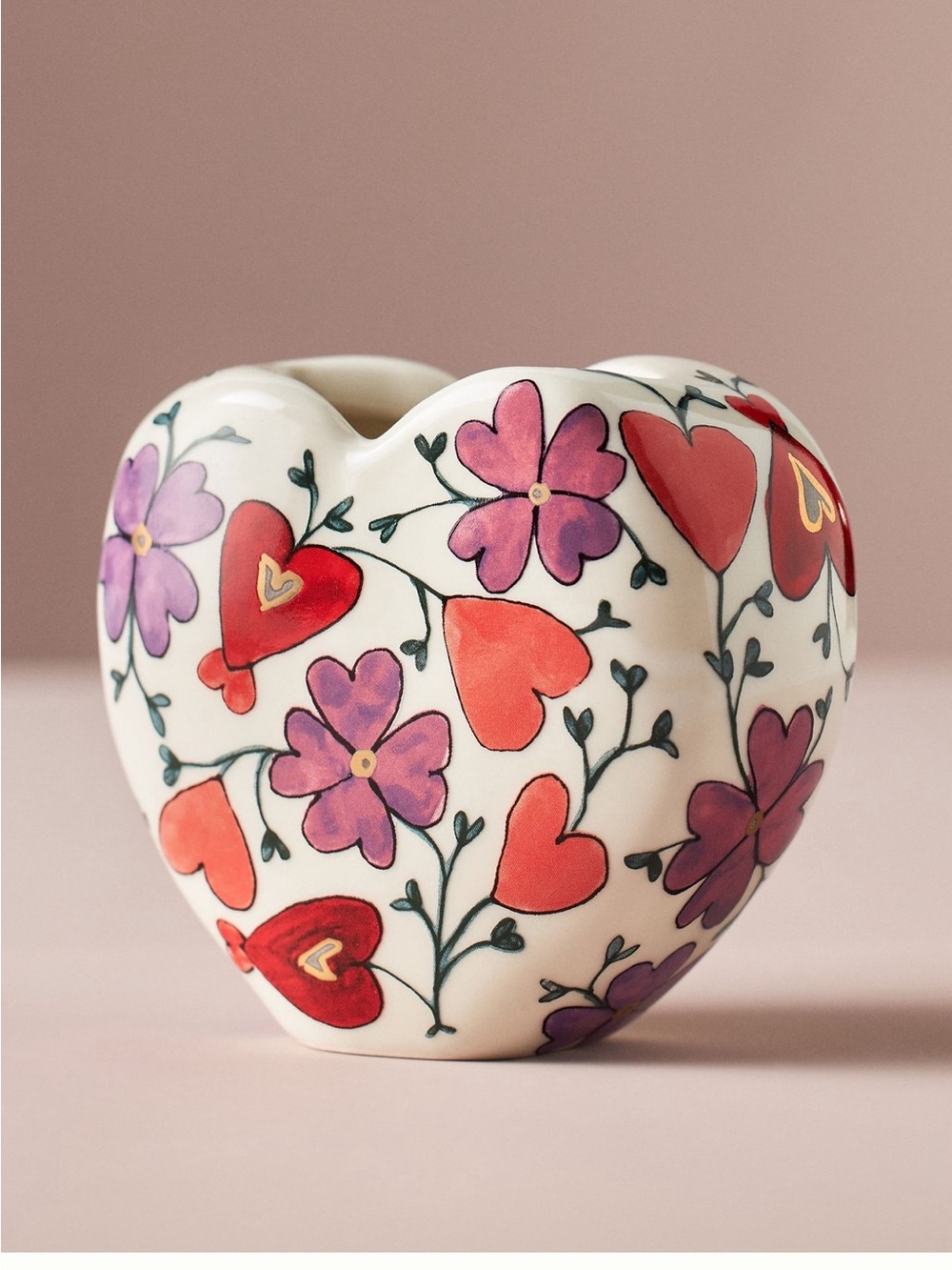 Anthropologie Mud Fairy Heart Vase